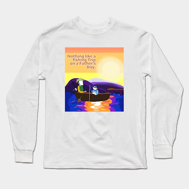 Father's Day-Fishing trip sunset Long Sleeve T-Shirt by VixenwithStripes